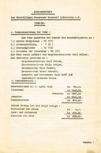 Jahresbericht 1938-39 Blatt 1