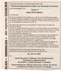H368 - Verkauf Fischeramtsgeb&auml;ude 2005
