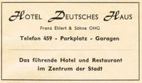 w0356 - Ehlert, Deutsches Haus, Hotel, Lokal, 1963
