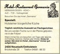 w0152 - Degen, Germania, Hotel, Br&uuml;ckstra&szlig;e, 1977
