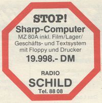 w0548 - Schild, Elektro, Am Markt, Juni 1983