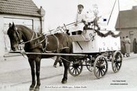 7249 - Robert Kuchel mit Milchwagen , Eutiner Stra&szlig;e