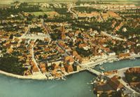 0104 - Luftbild Hafen Binnenwasser Innenstadt 1958